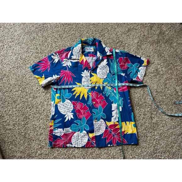 Vintage 80's, 90;s  Kai Nani Pineapple Hawaiian Shirt; size men's M, 100% cotton - Picture 7 of 10